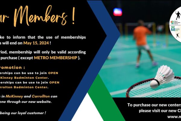 Membership across centers end on May 15 2024